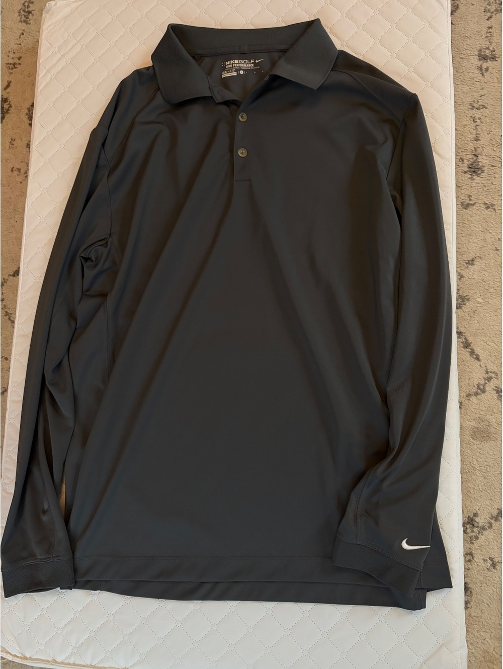 Nike Golf Tour Performance Dri-FIT Long Sleeve Polo Men’s Large Black